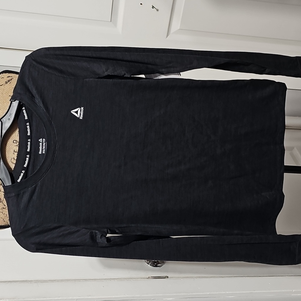 Nwt Mens Reebok Long Sleeve Dsrk Grey/ Black